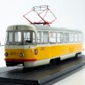1:43 Трамвай Tatra-T3SU, белый / желтый