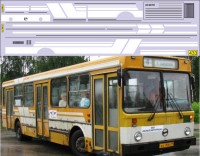 1:43 набор декалей Полосы для Ликинский автобус 5256 (белый)