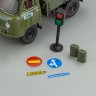 1:43 УАЗ 450Д «Военная Автоинспекция» МО СССР 1962 г. с аксессуарами в кузове