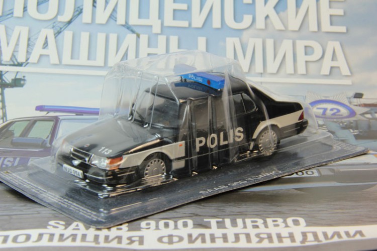1:43 # 72 SAAB 900 Turbo - Полиция Финляндии (журнальная серия)