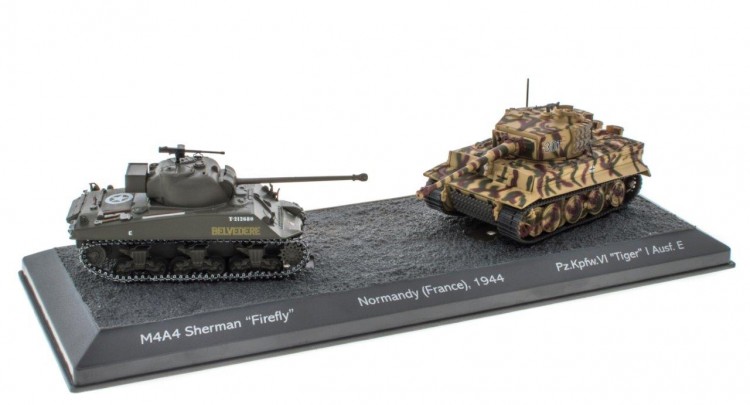 1:72 набор M4A4 "Sherman Firefly" и Pz.Kpfw. VI "Tiger" I Ausf. E Нормандия Франция 1944