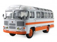 1:43 Павловский автобус 672М (бело-оранжевый)