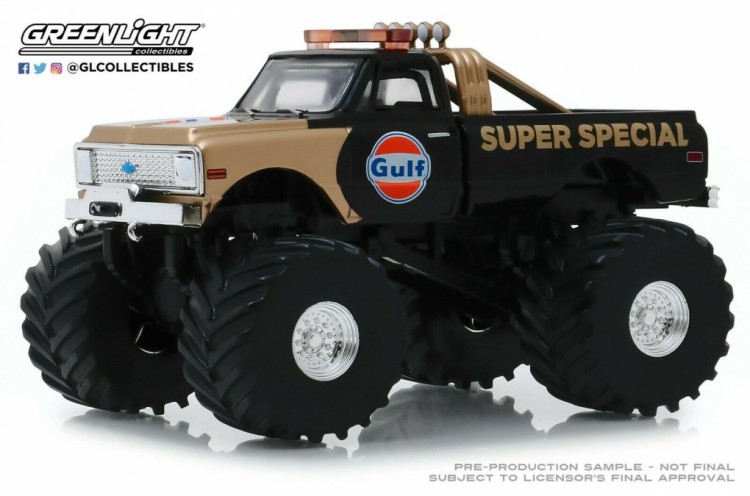 1:43 CHEVROLET K-10 Monster Truck Bigfoot "Gulf Oil" Super Special 1971 (колеса 66 дюймов) 