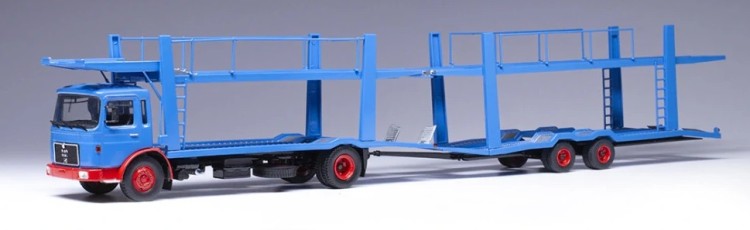 1:43 MAN 19.320 с прицепом-автовозом 1970 Blue 