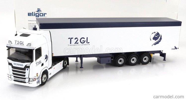 1:43 SCANIA S500  c полуприцепом-самосвалом (тент) "T2GL TRANSPORTS" 2020 