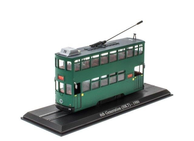 1:87 трамвай 6th Generation (HKT) Hong Kong Tram 1986 Green