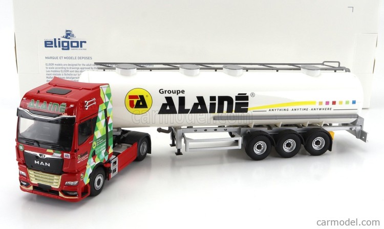 1:43 MAN TGX GX 18.580 c полуприцепом-цистерной для пищевых продуктов "GROUPE ALAINE" 2021 