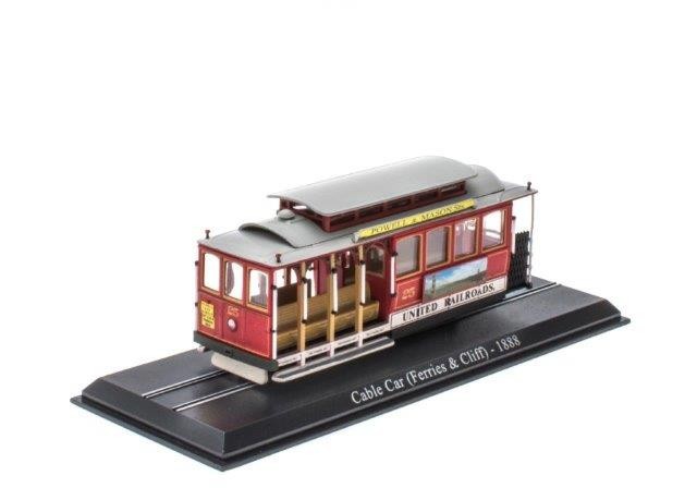 1:87 трамвай Cable Car (Ferries & Cliff) San Francisco Tram 1888 Red