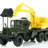 1:43 КрАЗ-255Б ЭО-4421 Экскаватор, хаки / желтый