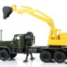1:43 КрАЗ-255Б ЭО-4421 Экскаватор, хаки / желтый