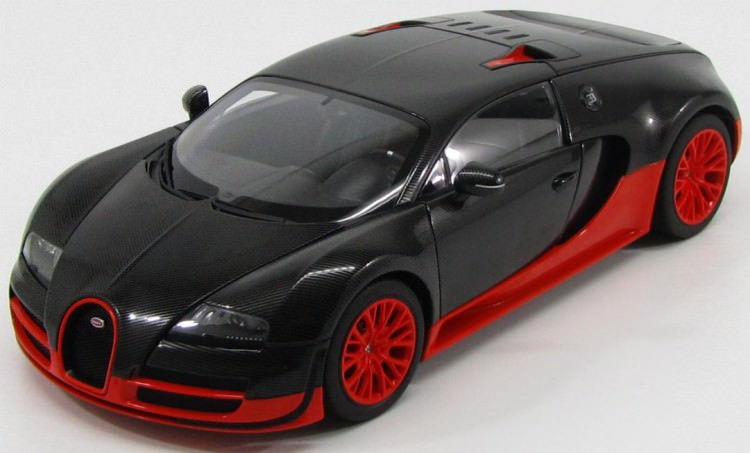 1:18 Bugatti Veyron 16.4 Super Sport 2010 (carbon black / orange skirts)