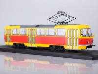 1:43 Трамвай Tatra-T3SU красный/жёлтый