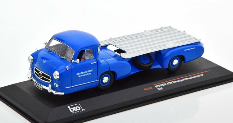 1:43 MERCEDES-BENZ “Blue Wonder” racing-car transporter 1955 Blue 
