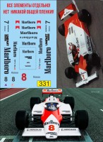 1:43 Набор декалей Formula 1 №59 McLaren MP4/1