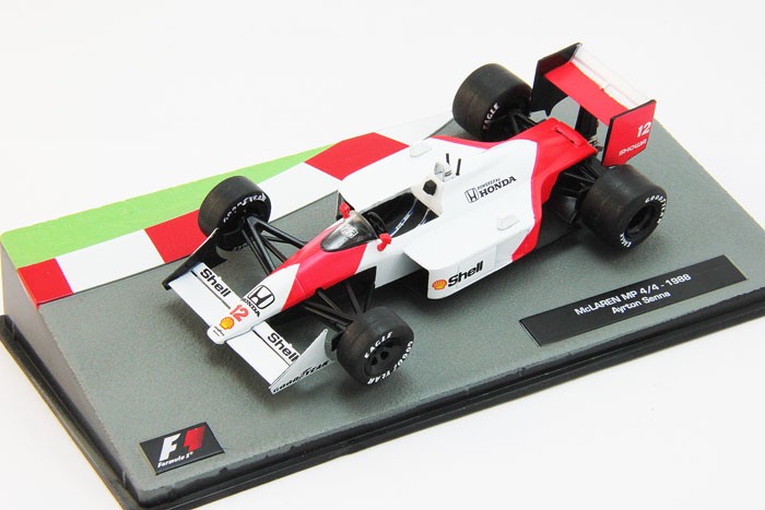 1:43 McLaren MP4/4 1988 as driven by Ayrton Senna, white / red