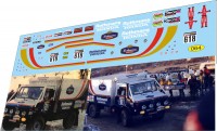 1:43 набор декалей Unimog №618 Rothmans Dakar 1986