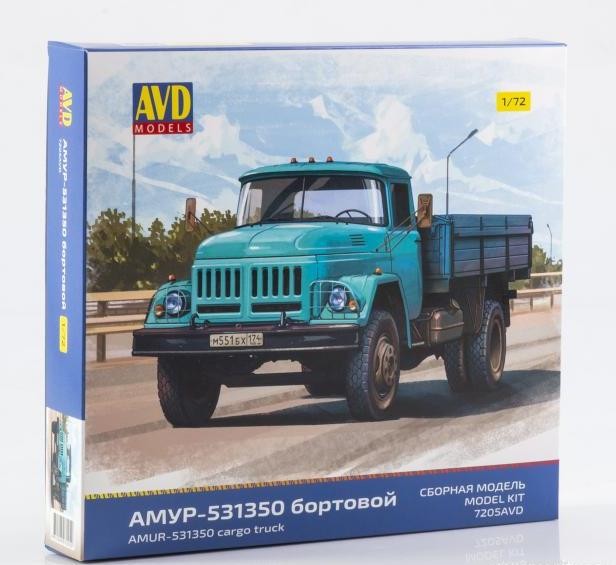 1:72 Сборная модель бортового грузовика АМУР-531350