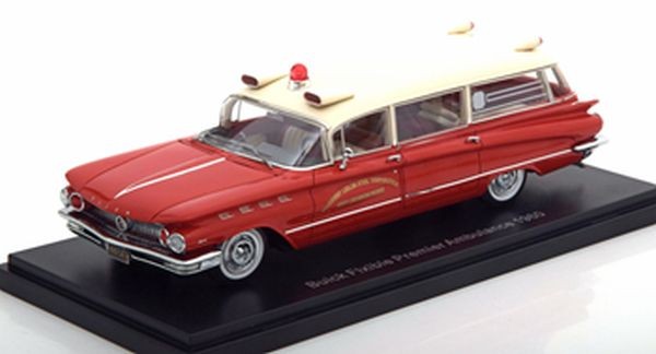 1:43 BUICK Flxible Premier Ambulance (скорая медицинская помощь) 1960 Red/White
