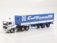 1:43 Volvo F12 с полуприцепом Fruehauf Savoyarde "Совтрансавто", белый / синий