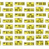 1:43 Набор фототравления Номерные знаки стандарта 1946 гг. (ГОСТ 3207-46), желтые послевоенные