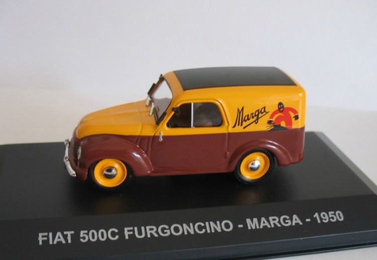 1:43 FIAT 500 C FURGONCINO "MARGA" 1950 Yellow/Brown