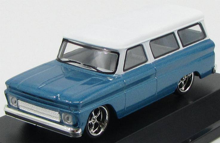 1:43 CHEVROLET Suburban 1966 Blue with White Roof