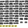 1:43 Набор фототравления Номерные знаки стандарта 1965 гг. (ГОСТ 3207-65), черные