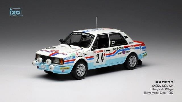 1:43 SKODA 130 L #24 Haugland/Vegel Rally Monte Carlo 1987