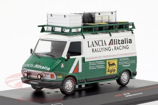 1:43 FIAT 242 техничка "Lancia Alitalia" с багажником на крыше 1974 White/Green