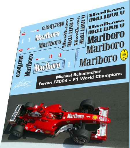 1:43 набор декалей Formula 1 №25 Ferrari F2004
