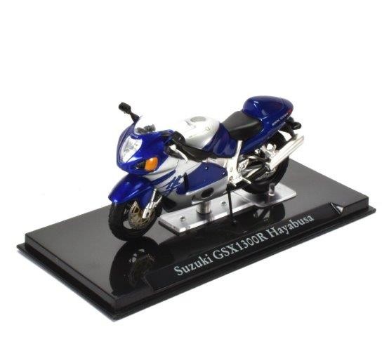 1:24 мотоцикл SUKUZI GSX1300R Hayabusa Blue/Silver