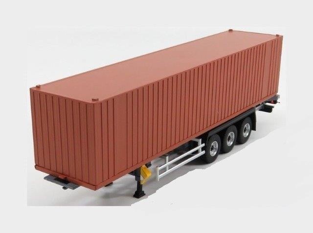 1:43 полуприцеп-контейнеровоз и 40-футовый контейнер 2018 Brown