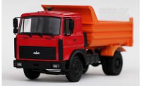 1:43 МАЗ 55514023 самосвал (1997-1999), красно-оранжевый