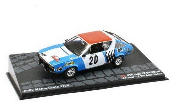 1:43 RENAULT 17 Gordini #20 J-F.Piot/J.De Alexandris 5 место Rally Monte-Carlo 1975