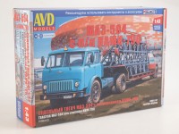 1:43 Сборная модель седельного тягача МАЗ-504 с п/п НАМИ-790