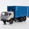 1:43 Камский грузовик 53212 контейнеровоз с прицепом ГКБ-8350, серый / синий