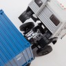 1:43 Камский грузовик 53212 контейнеровоз с прицепом ГКБ-8350, серый / синий