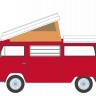 1:64 VW T2b Camper Van (кемпер) 1968 Red/White