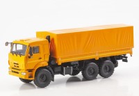 1:43 КАМский грузовик-43118 (рестайлинг) бортовой с тентом, оранжевый 1:43 КАМский грузовик-43118 (рестайлинг) бортовой с тентом, оранжевый