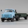 1:43 Горьковский автомобиль 52-06 с прицепом для перевозки сыпучих грузов г.Черкесск (1984), голубой / зеленый