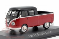 1:43 VW T1 Double Cabin 1961 Red/Black