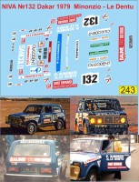 1:43 набор декалей Нива №132 Dakar 1979  Minonzio - Le Dentu