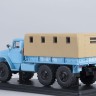 1:43 Уральский грузовик 375Д бортовой с тентом (голубой)