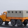1:43 Уральский грузовик 375Д бортовой с тентом (оранжевый)