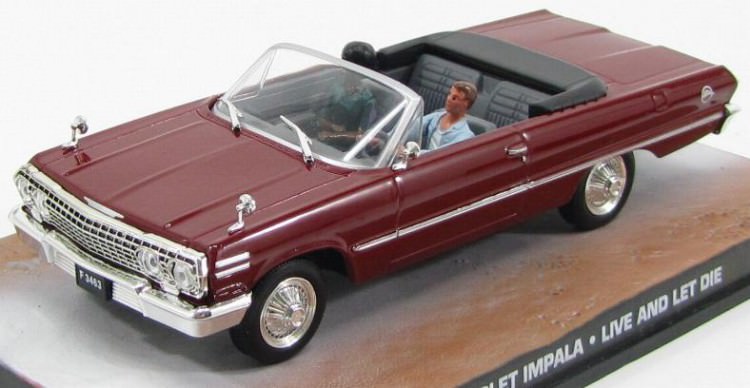 1:43 CHEVROLET Impala "Live and Let Die" 1973 Dark Red