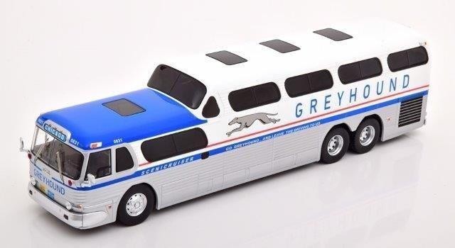 1:43 автобус GMC Scenicruiser "Greyhound" 1956 White/Silver