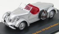 1:43 Mercedes 150 Sport Roadster (1935) Silver with Red Interiors