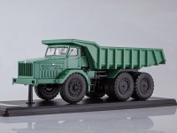 1:43 МАЗ-530 карьерный самосвал (40 тонн), зелёный (металл. кабина, кузов, рама)