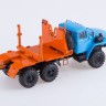 1:43 Миасский грузовик 43204-41 лесовоз с прицепом-роспуском (синий/оранжевый)