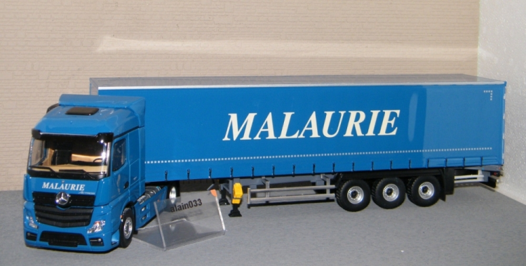 1:43 MERCEDES-BENZ ACTROS 2 STREAMSPACE c полуприцепом "MALAURIE" 2018